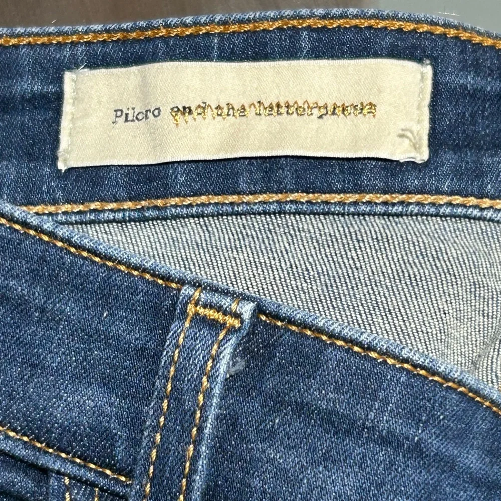 Anthropologie Pilcro and the Letterpress Straight Leg Blue Jeans - Size 31